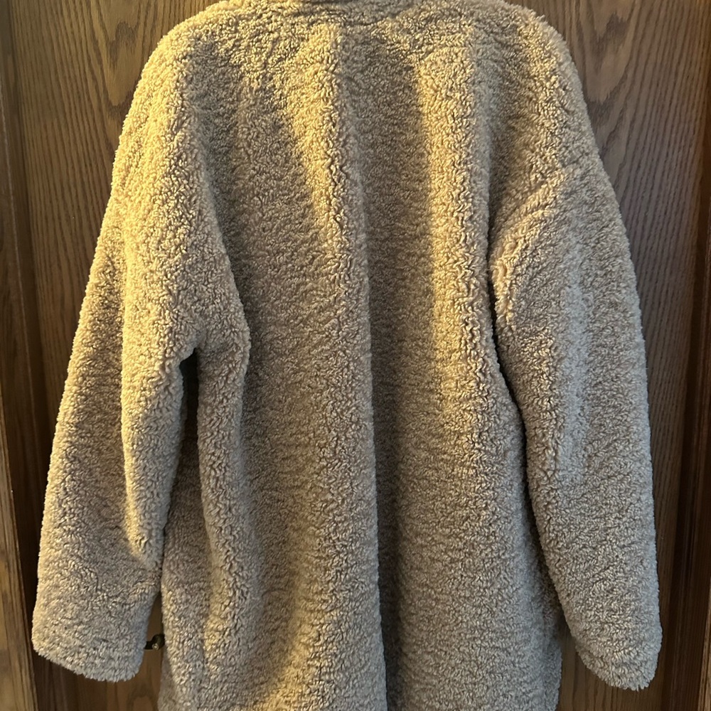 Cozy Beige Teddy Coat - Picture 2 of 5